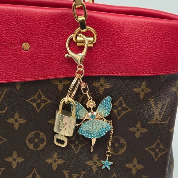 Authentic Louis Vuitton Lock & Key with unbranded Ballerina Fairy Bagcharm101325 - Picture 1 of 9